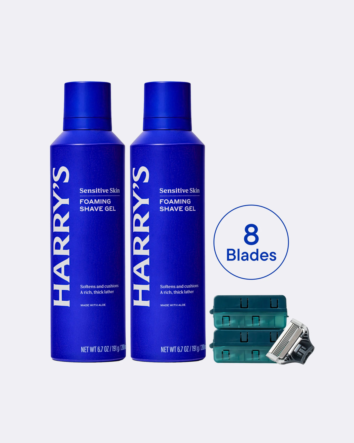Harry's Original 8 Blades & 2 Shave Gels